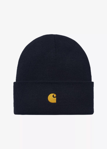 Carhartt WIP Chase Beanie Dark Navy / Gold