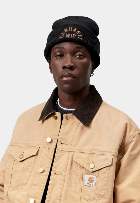 Carhartt WIP Arch Script Beanie Black / WIP H Brown