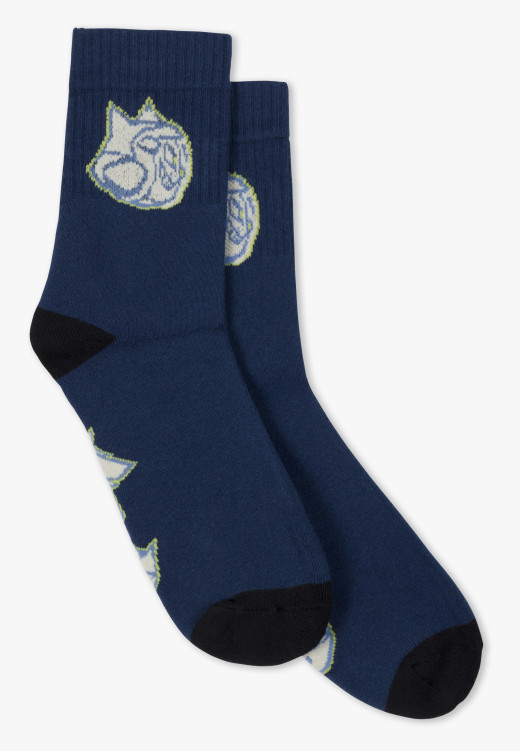 RIPNDIP Cyclone Mid Socks Navy