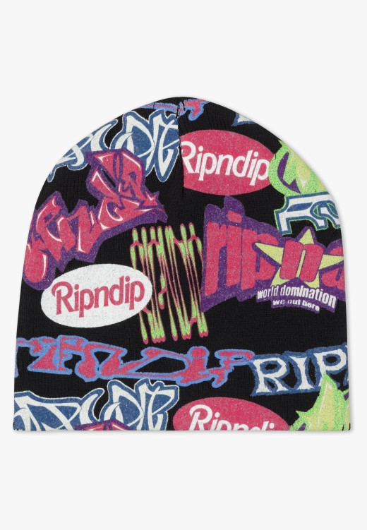 RIPNDIP Out Here Tour Skull Beanie Multi