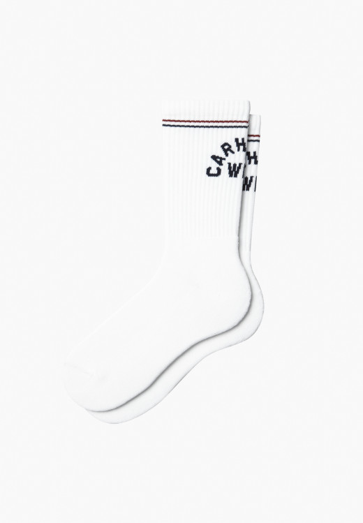 Carhartt WIP Arch Script Socks White / Dark Navy