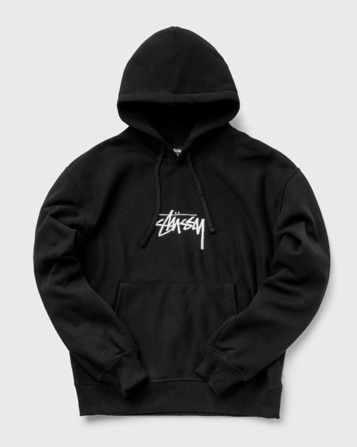 Stussy Stock Logo Applique Hoodie Black