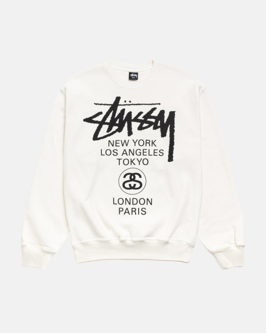 Stussy World Tour Crew Pigment Dyed Natural