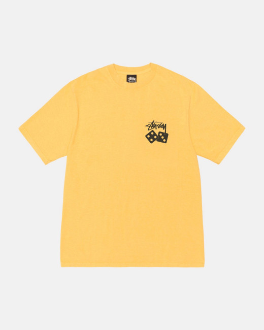 Stussy Dice Pig. Dyed Tee Yellow
