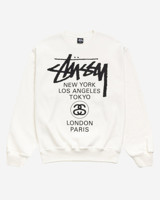 Stussy World Tour Crew Pigment Dyed Natural