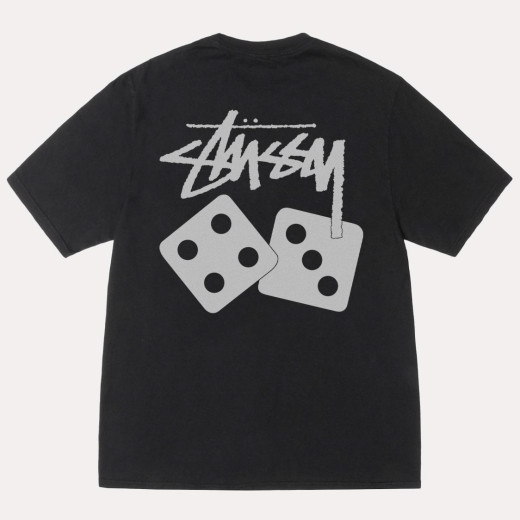 Stussy Dice Pigment Dyed Tee Black