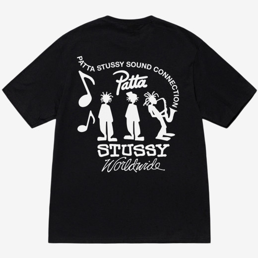 Stussy x Patta Sound Connection Tee Black