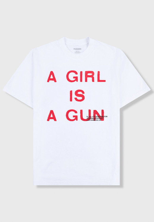 Pleasures Girl is a Gun Tee White