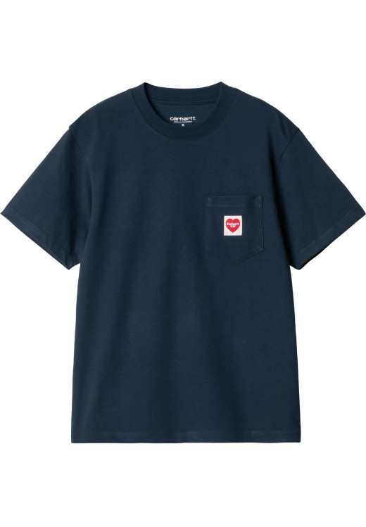 Carhartt WIP W' S/S Pocket Heart T-Shirt Ink / Red