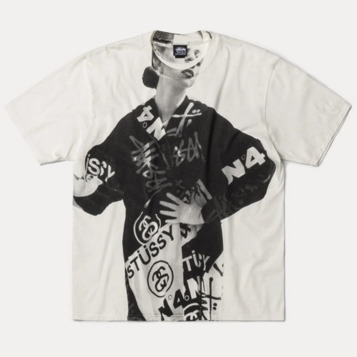 Stussy Lady Paris Pigment Dyed Tee Natural