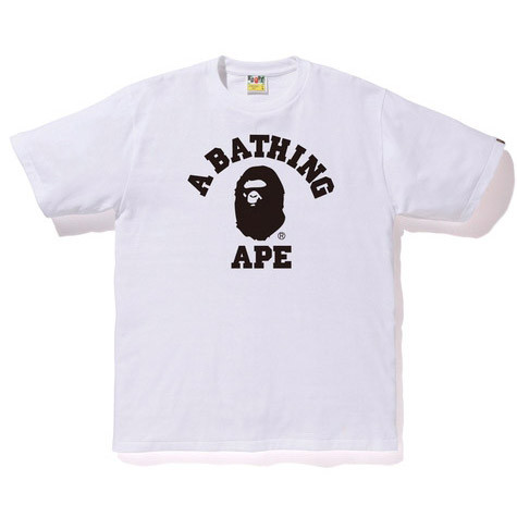 BAPE® Bicolor College Tee White