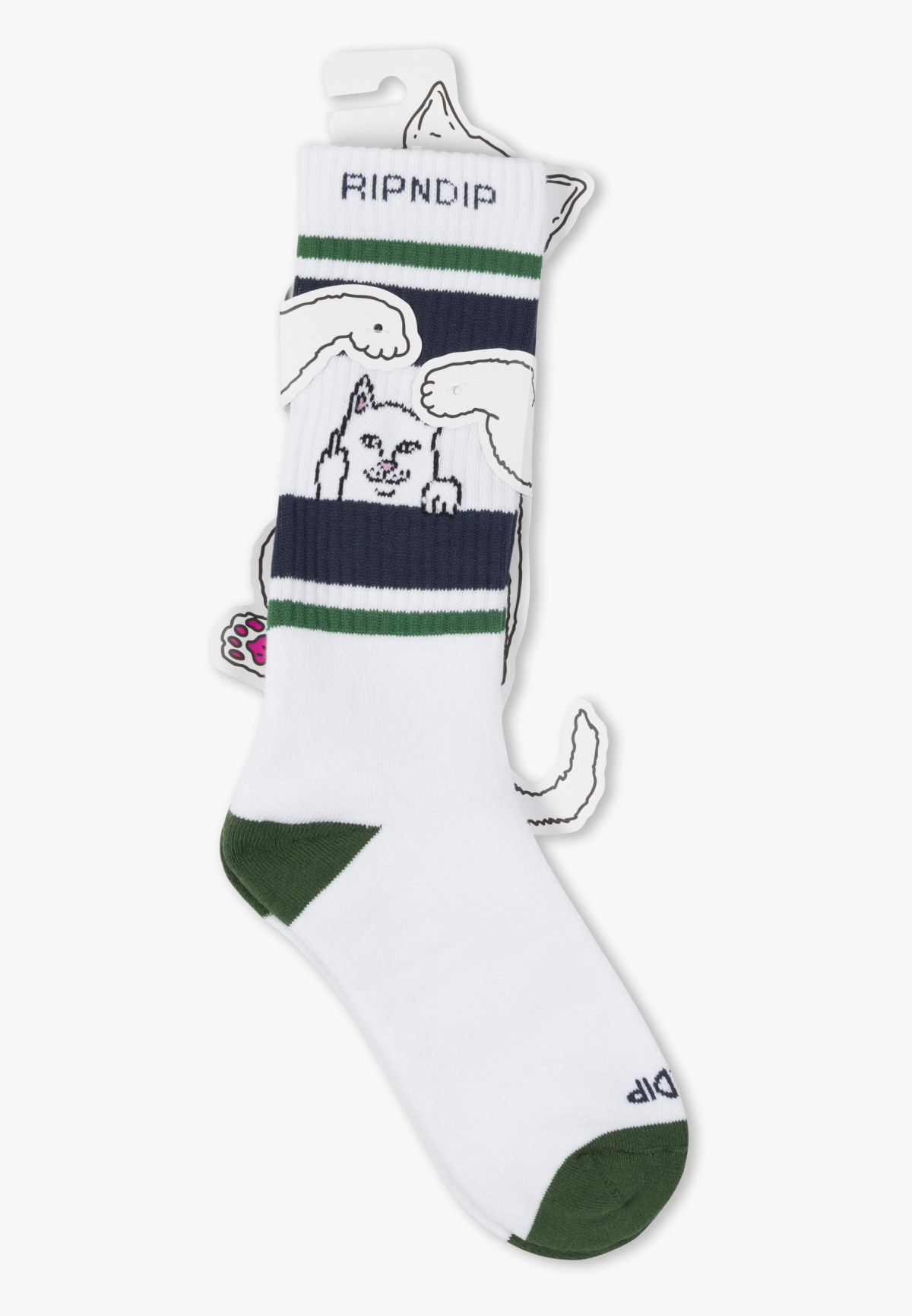 RIPNDIP Peeking Nermal Socks Green / Slate