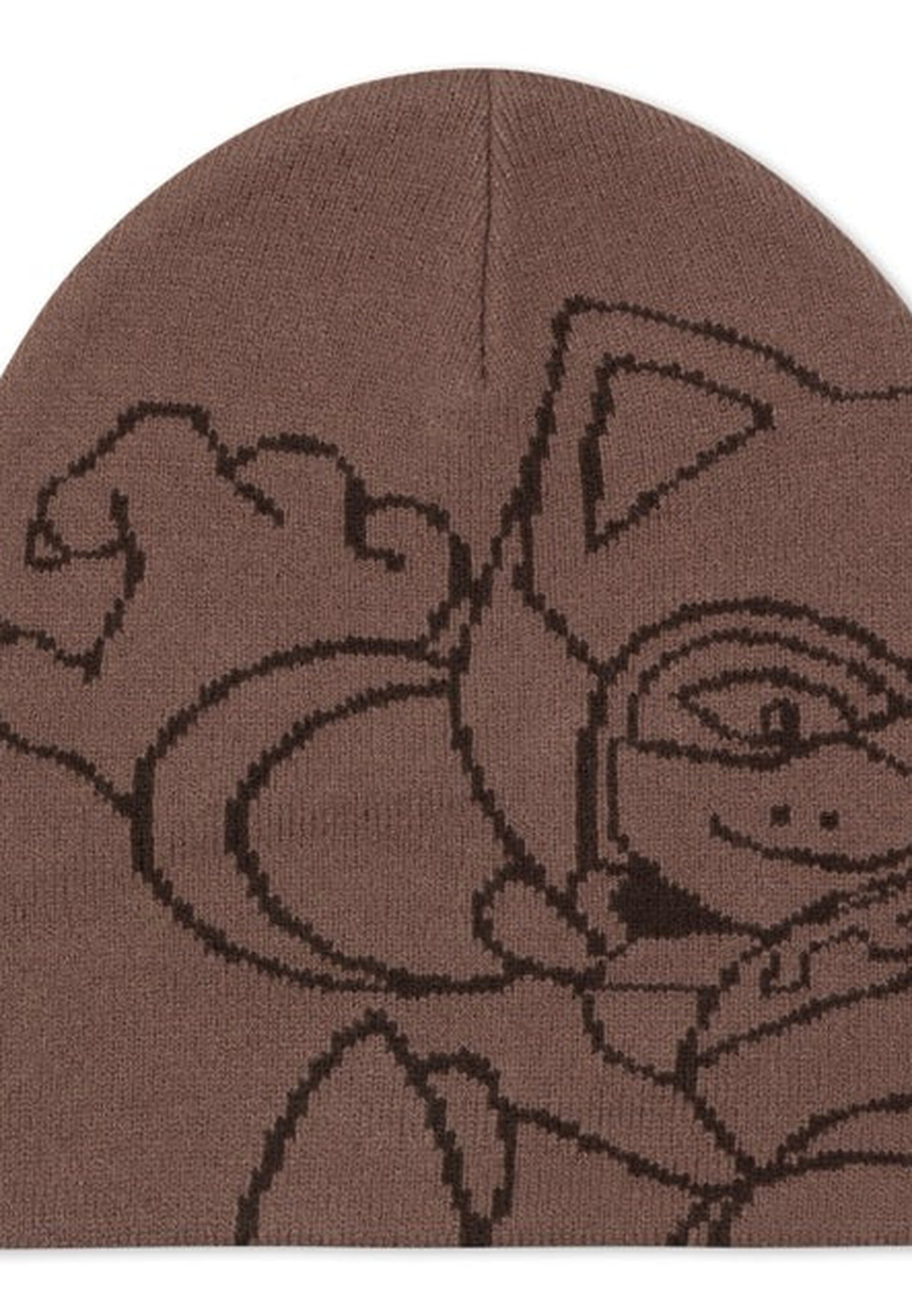 RIPNDIP Rokkunerm Skull Beanie Brown