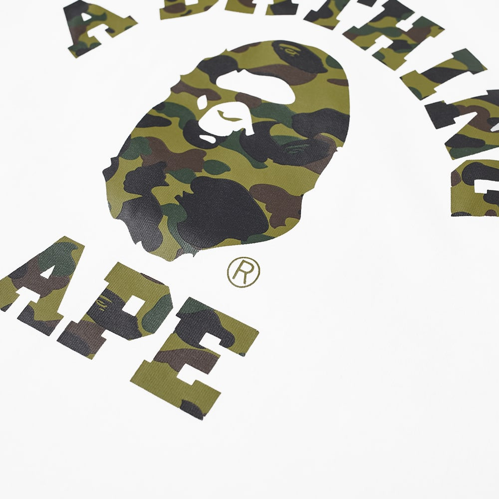 BAPE® 1st Camo College Tee White
