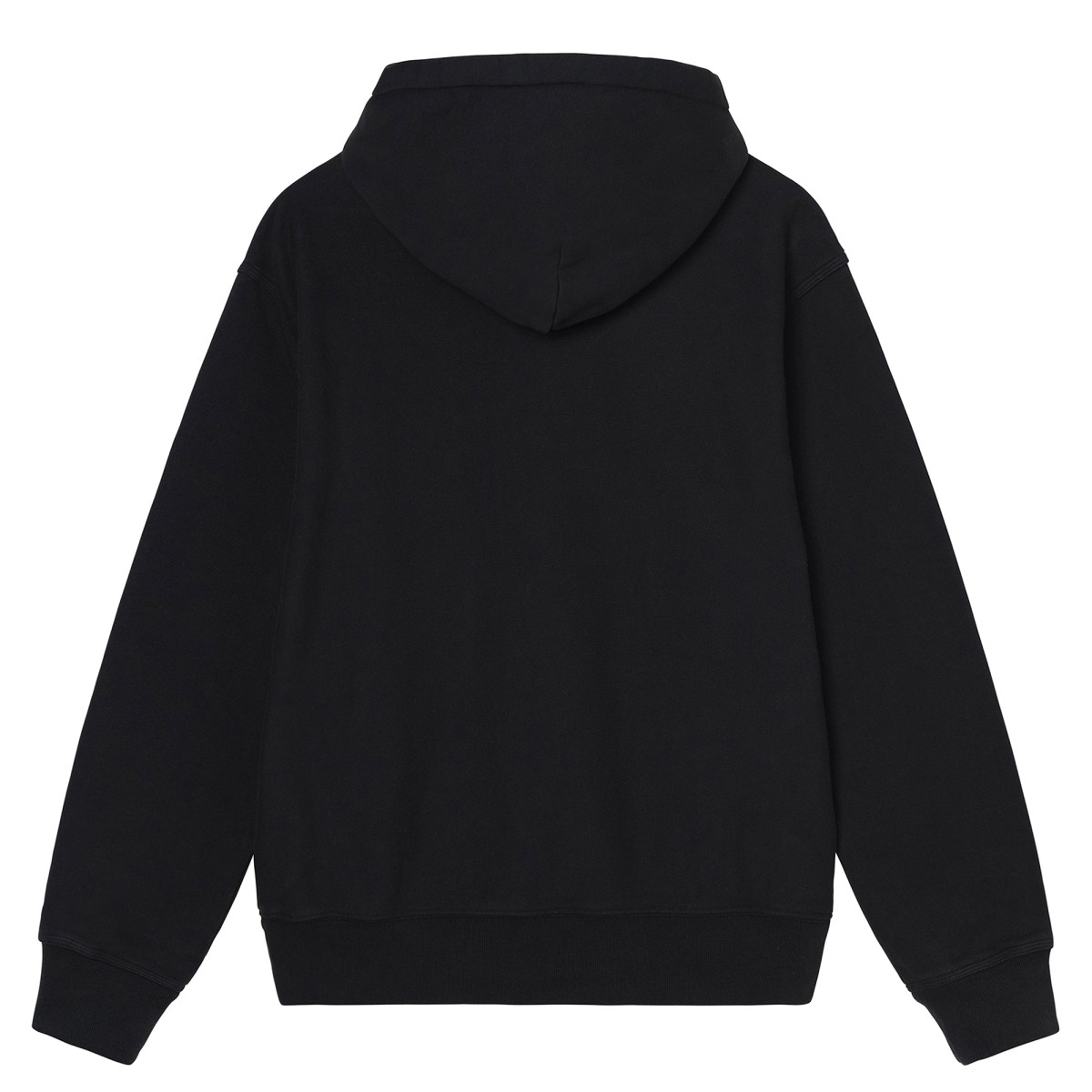 Stussy Stock Logo Applique Hoodie Black
