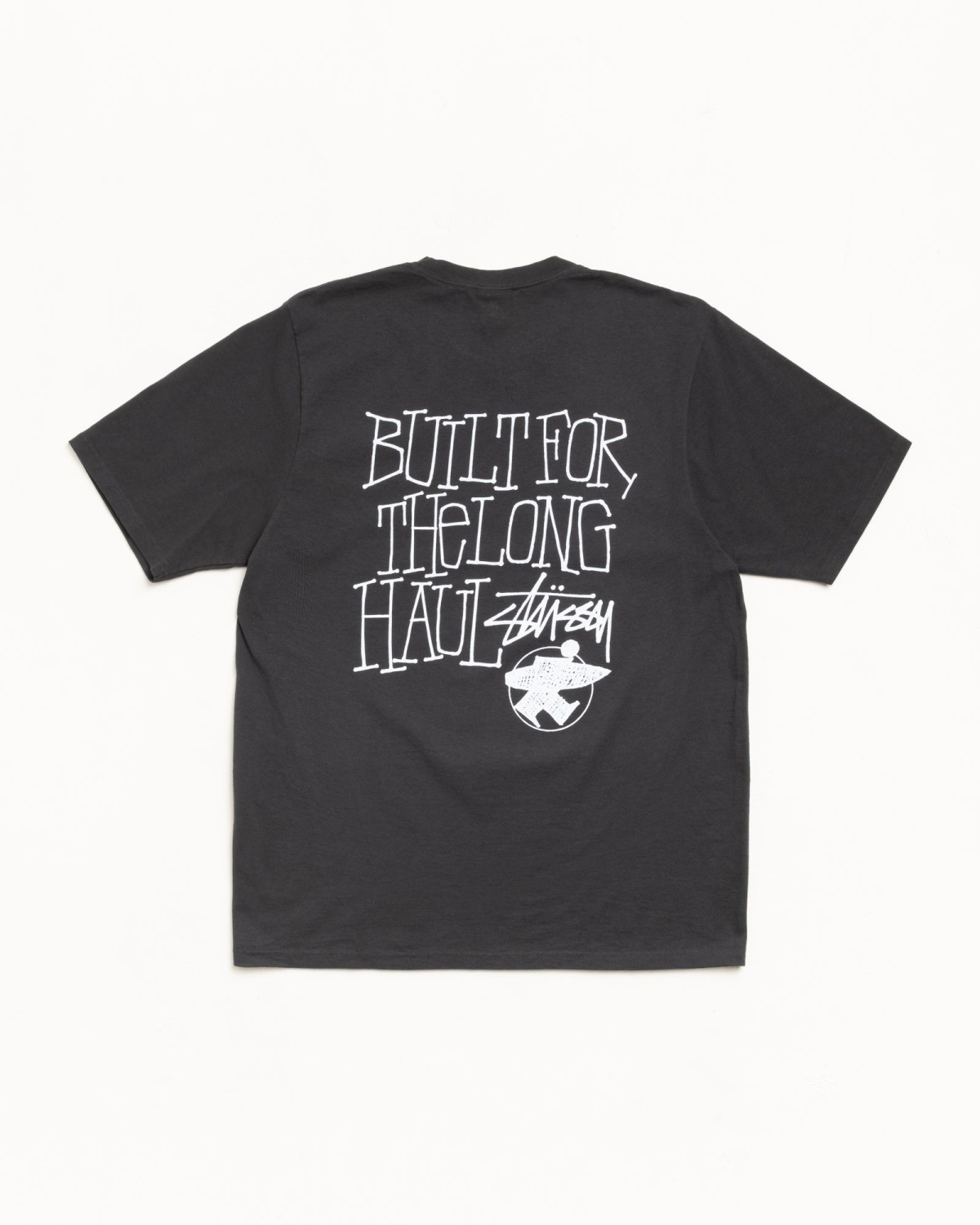 Stussy Long Haul Pigment Dyed Tee Faded Black