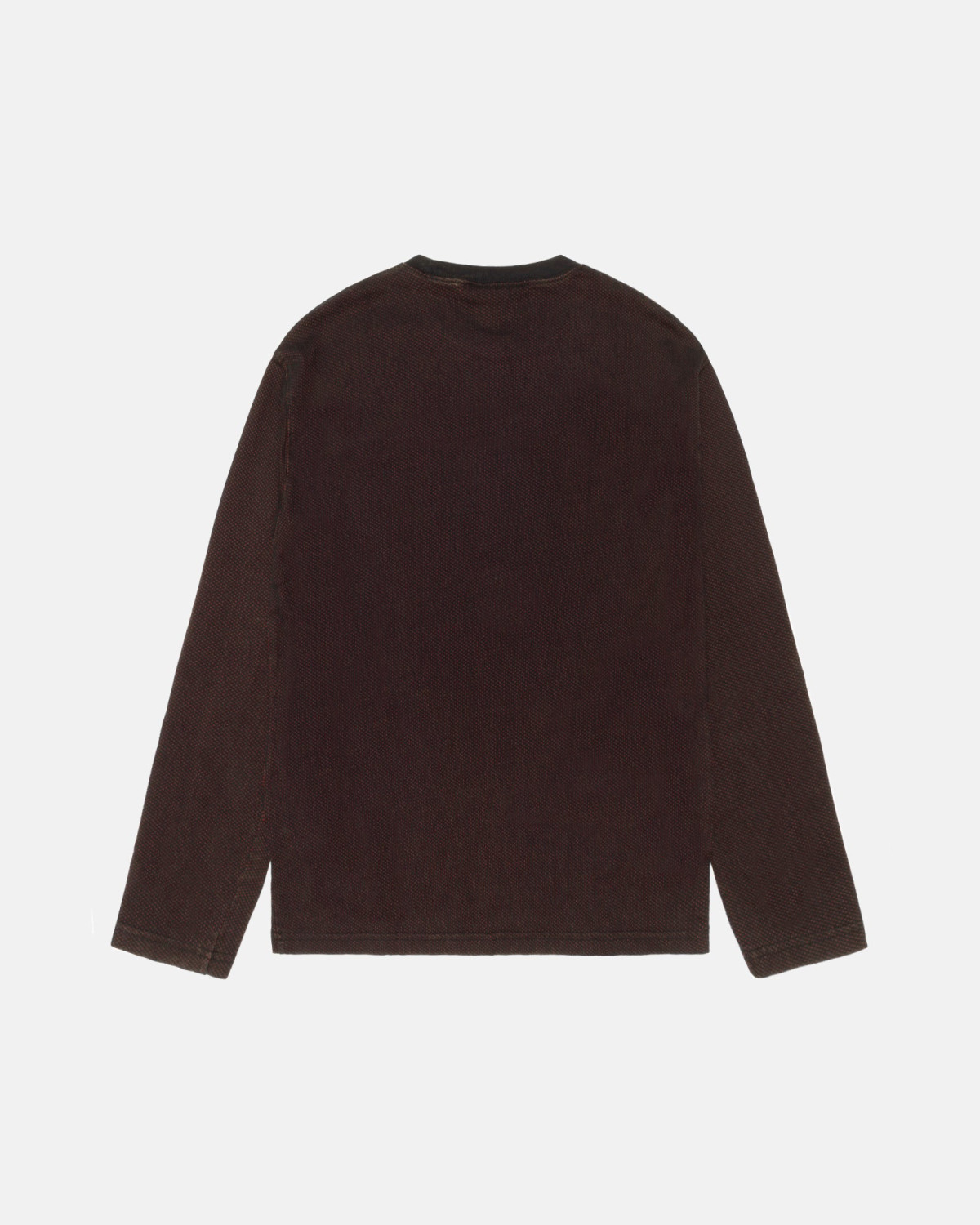Stussy 2 Tone Cotton Mesh LS Crew Black