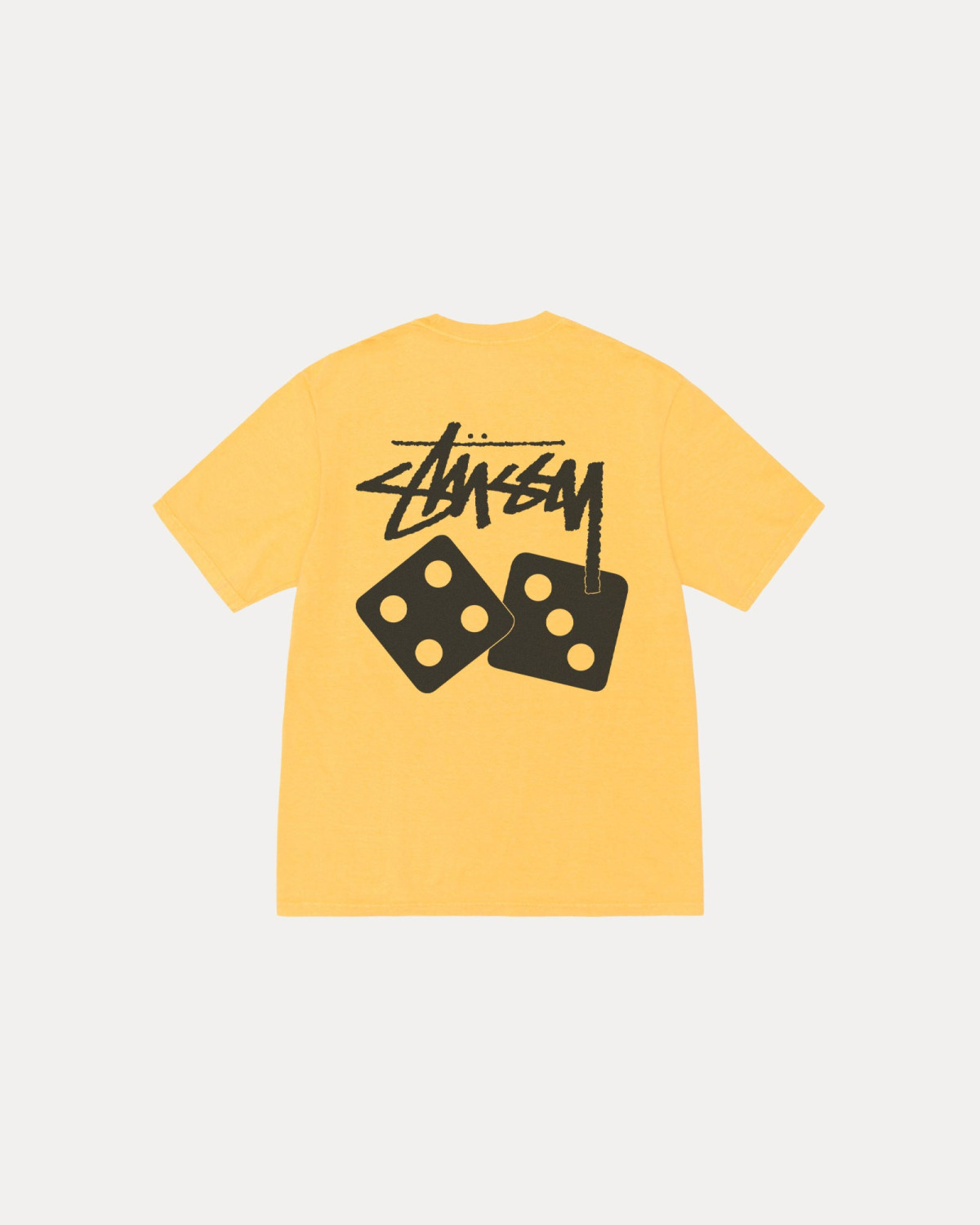 Stussy Dice Pigment Dyed Tee Yellow