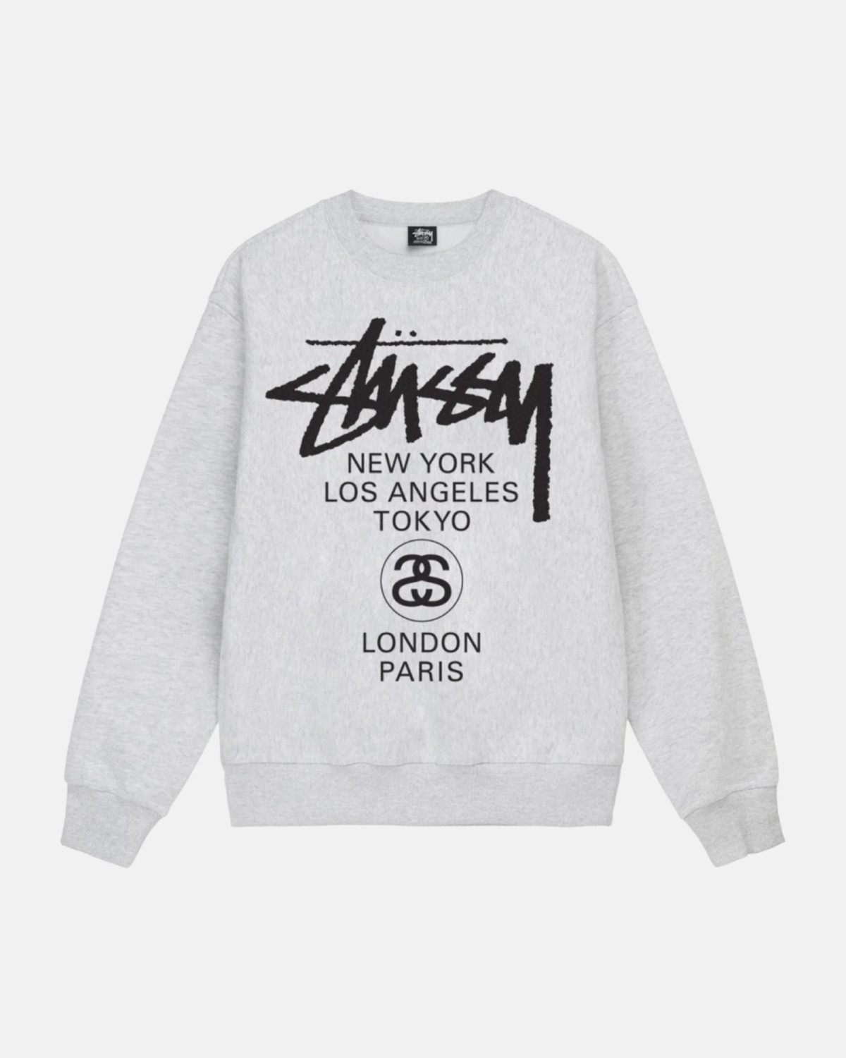 Stussy World Tour Crew Ash Heather