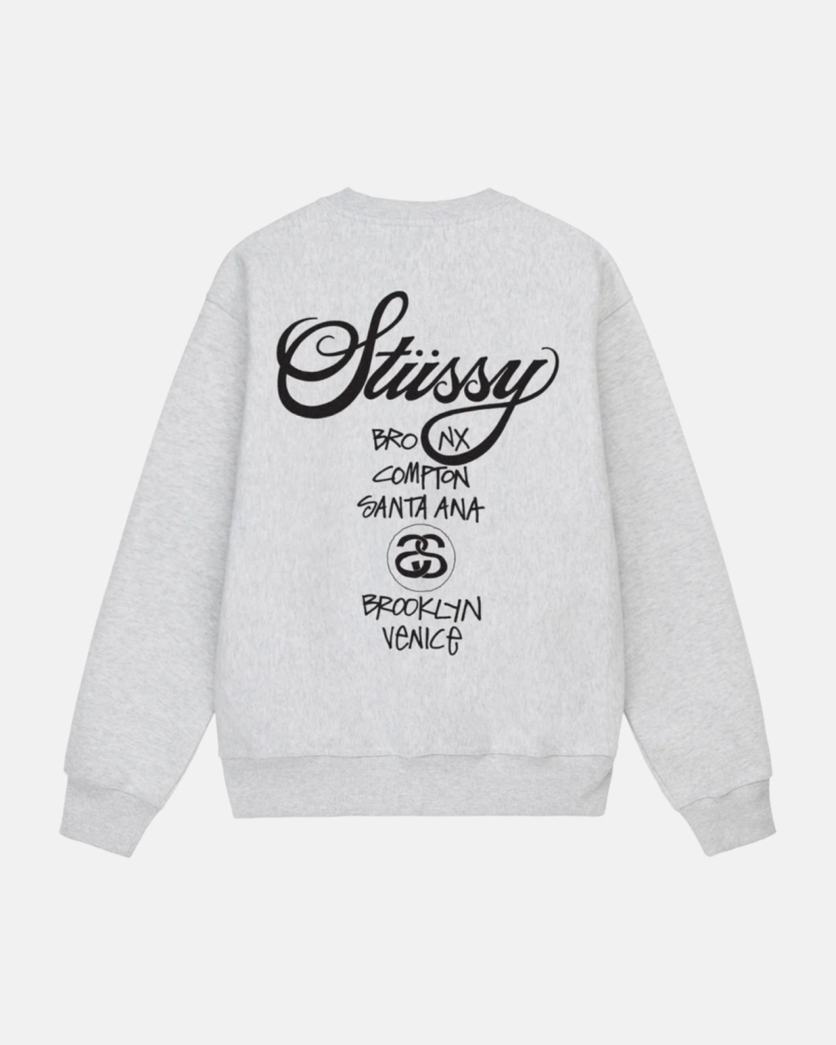 Stussy World Tour Crew Ash Heather