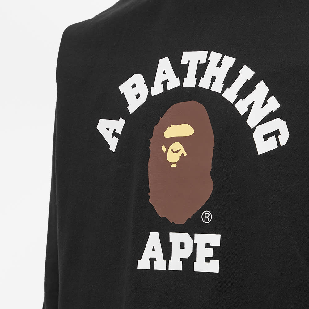 BAPE® Long Sleeve College Tee Black