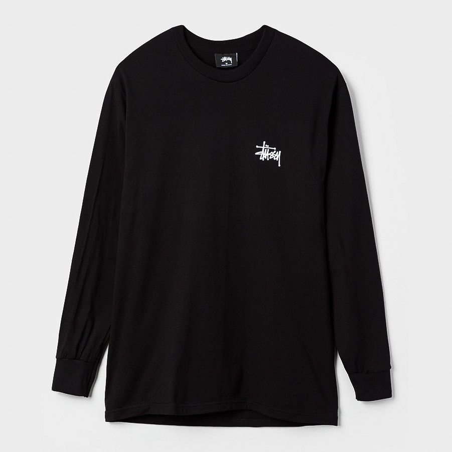 Stussy Basic Logo L/SL Tee Black