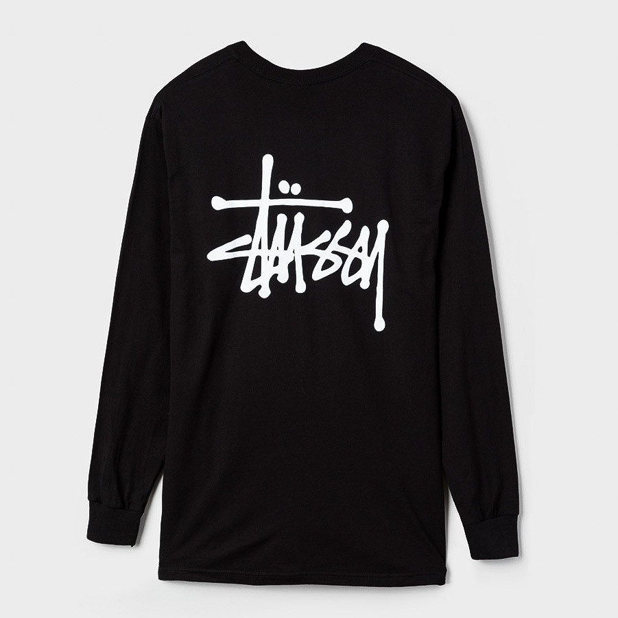 Stussy Basic Logo L/SL Tee Black