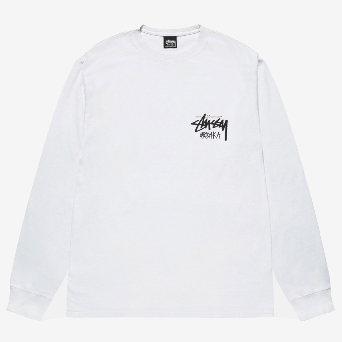 Stussy Stock Osaka LS Tee White