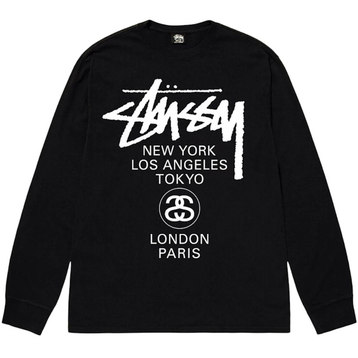 Stussy World Tour LS Tee Black