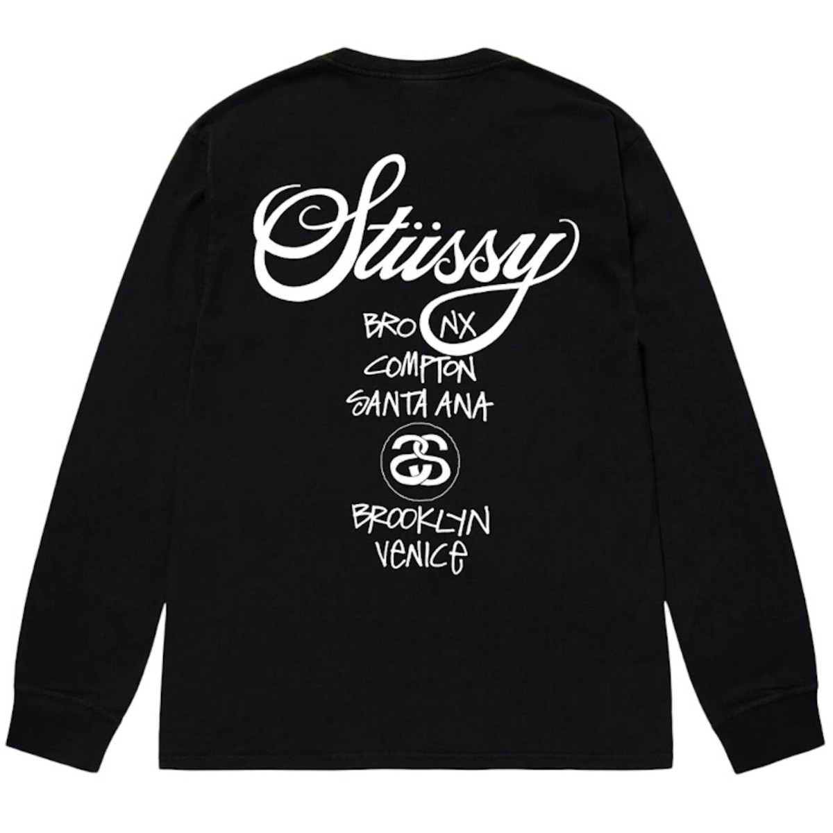 Stussy World Tour LS Tee Black