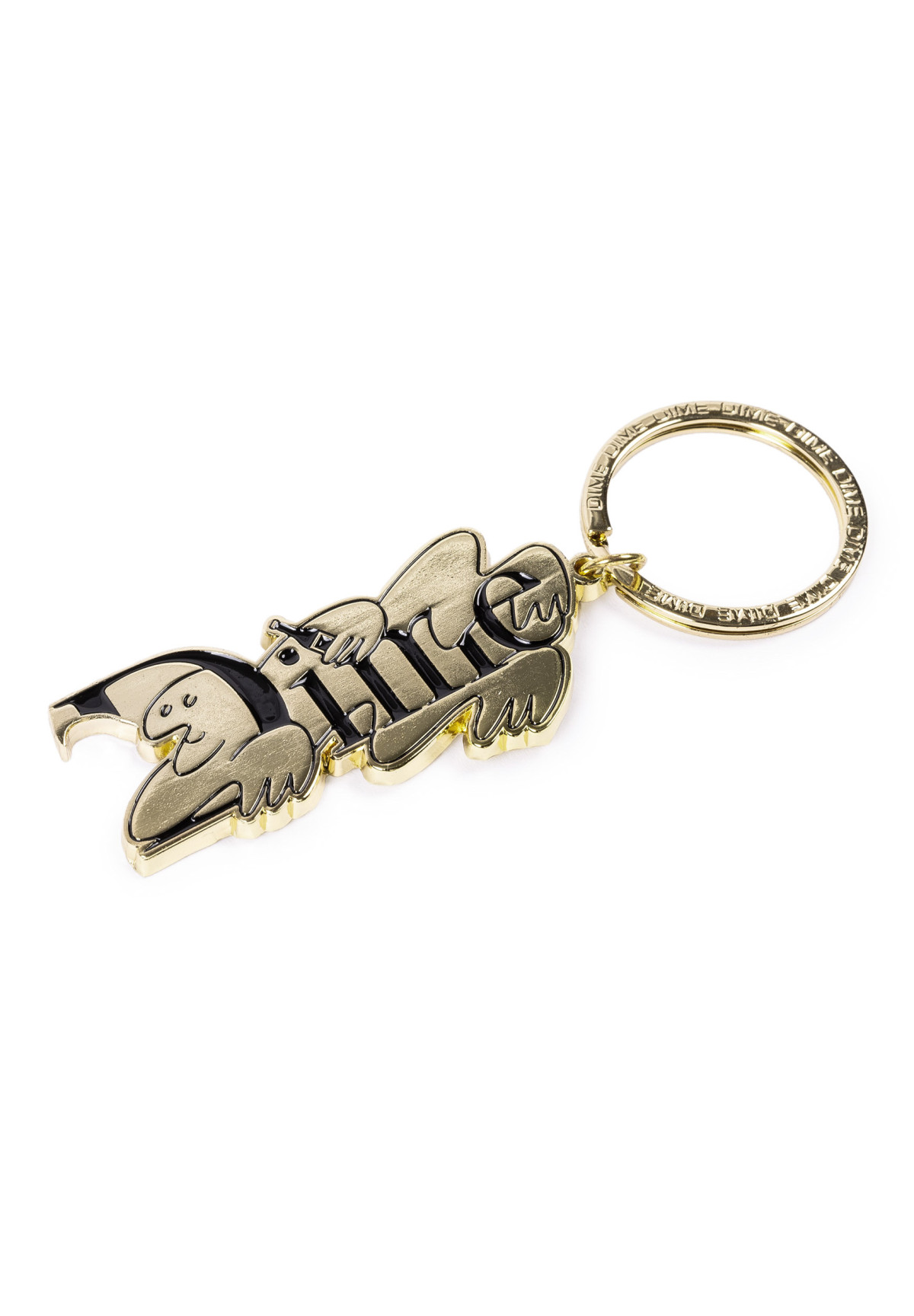 Dime Spring Keychain Opener Gold