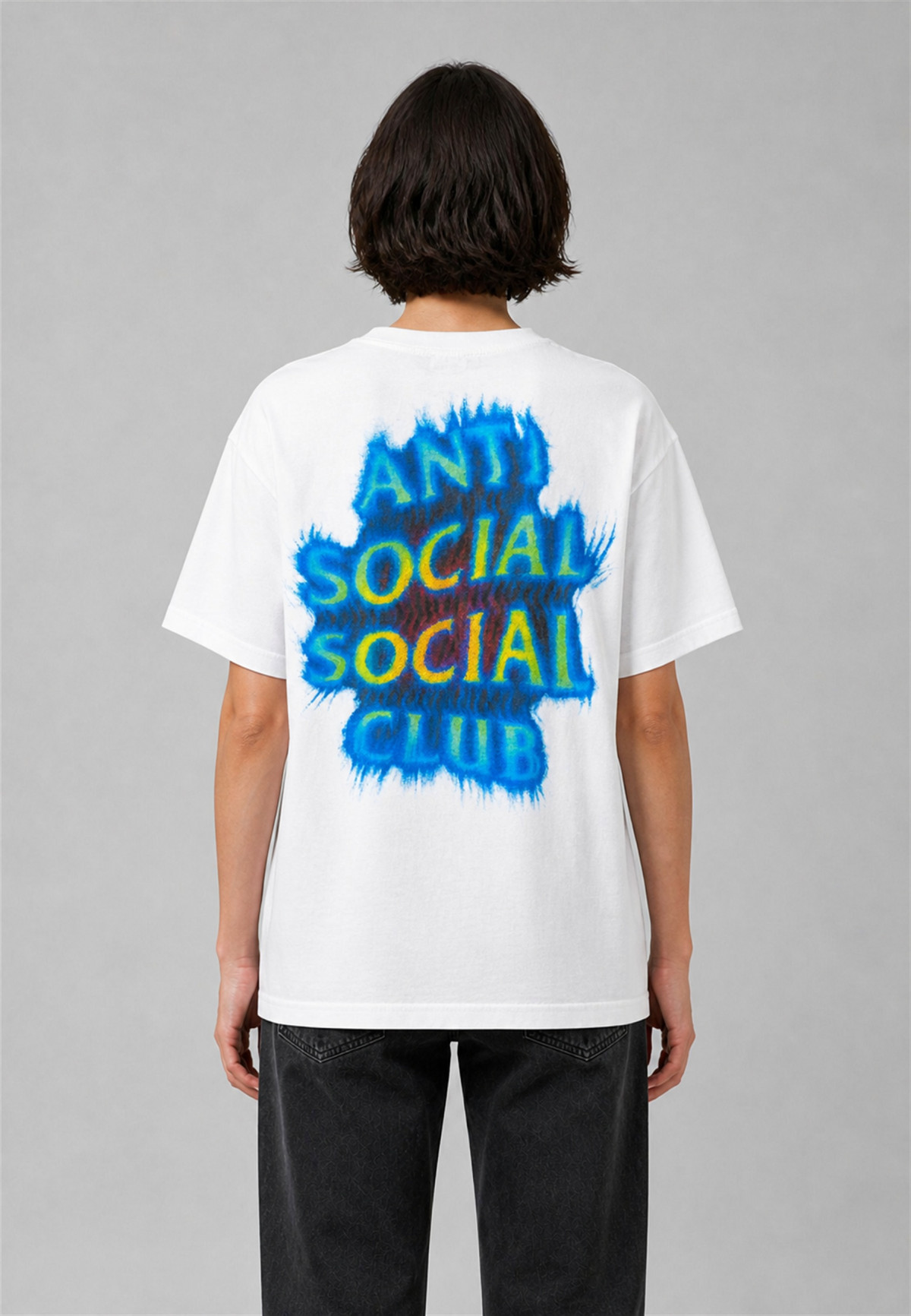 Anti Social Social Club Thermal Tee White - on-model back view