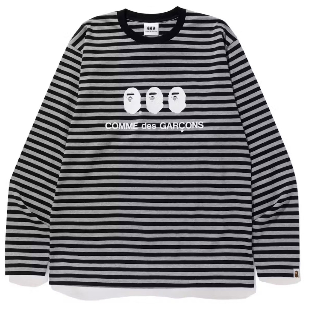 BAPE® x COMME des GARÇONS L/S Tee Black/White