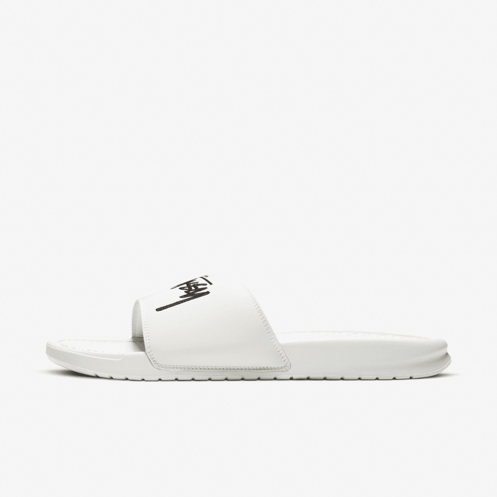 Stussy x Nike Benassi Slides Sail
