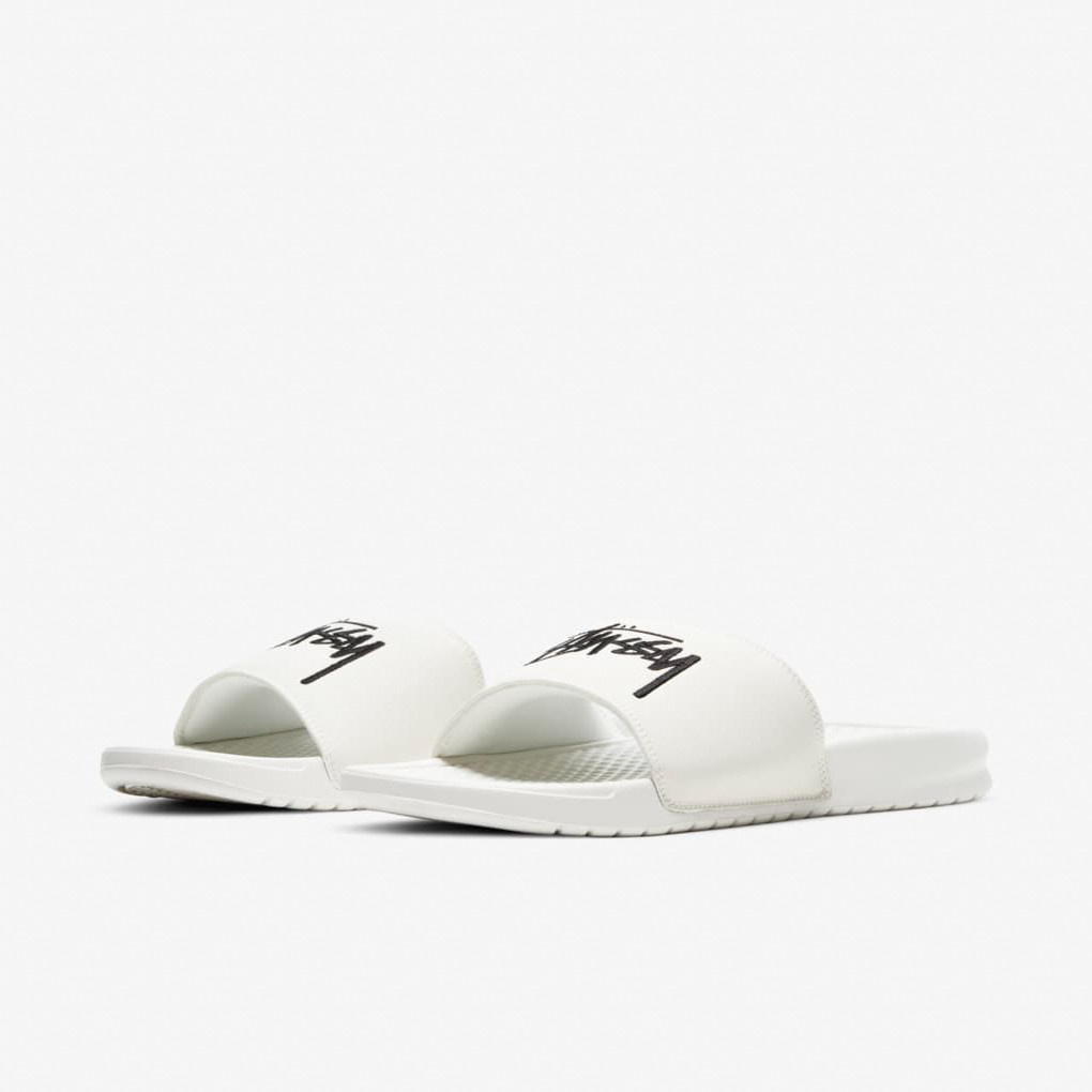 Stussy x Nike Benassi Slides Sail
