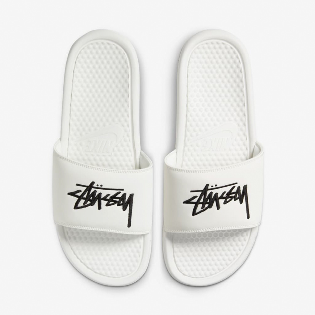 Stussy x Nike Benassi Slides Sail