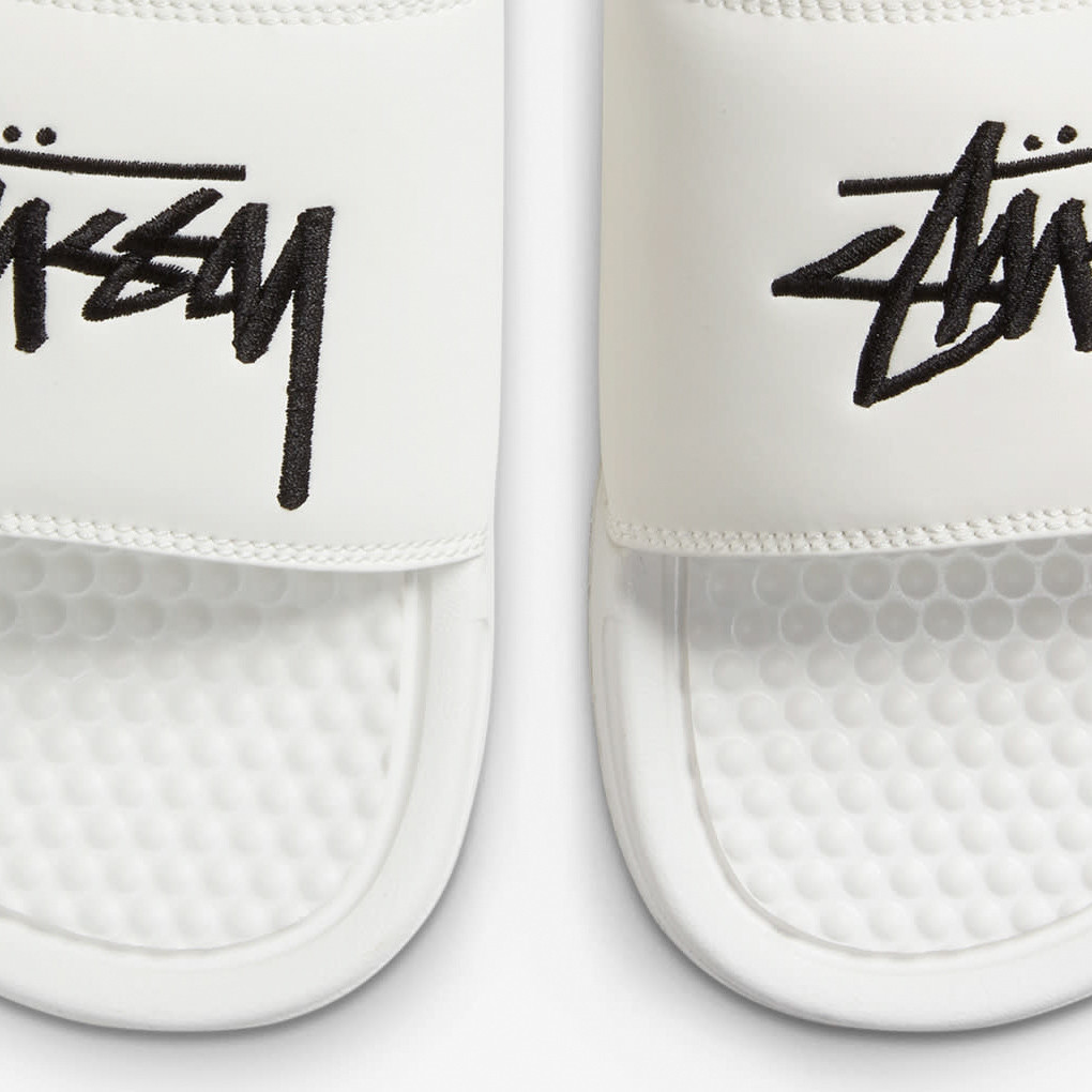 Stussy x Nike Benassi Slides Sail