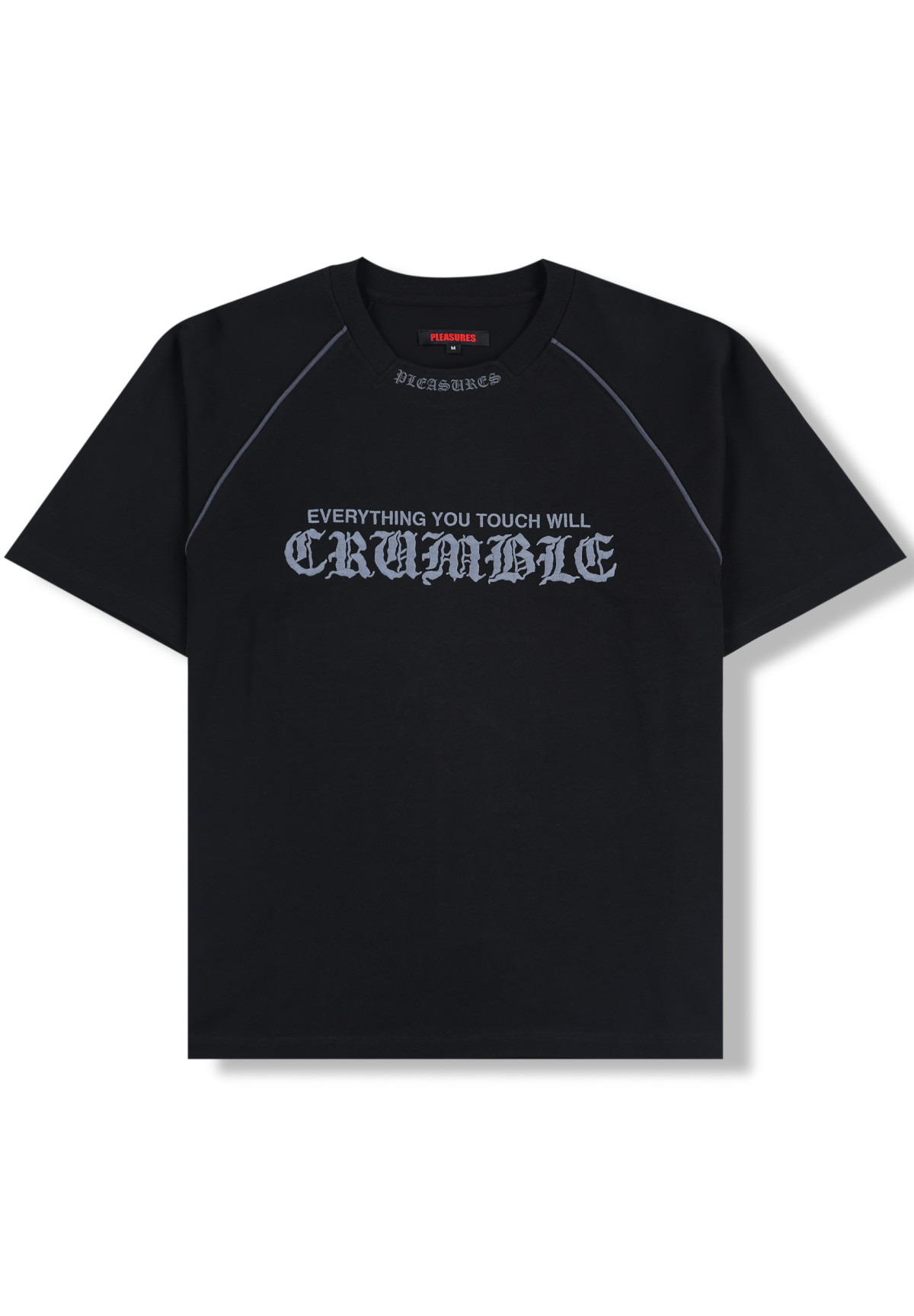 Pleasures Crumble Heavyweight Raglan T-Shirt Black