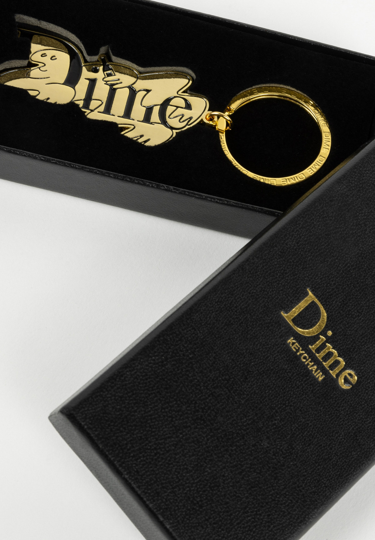 Dime Spring Keychain Opener Gold
