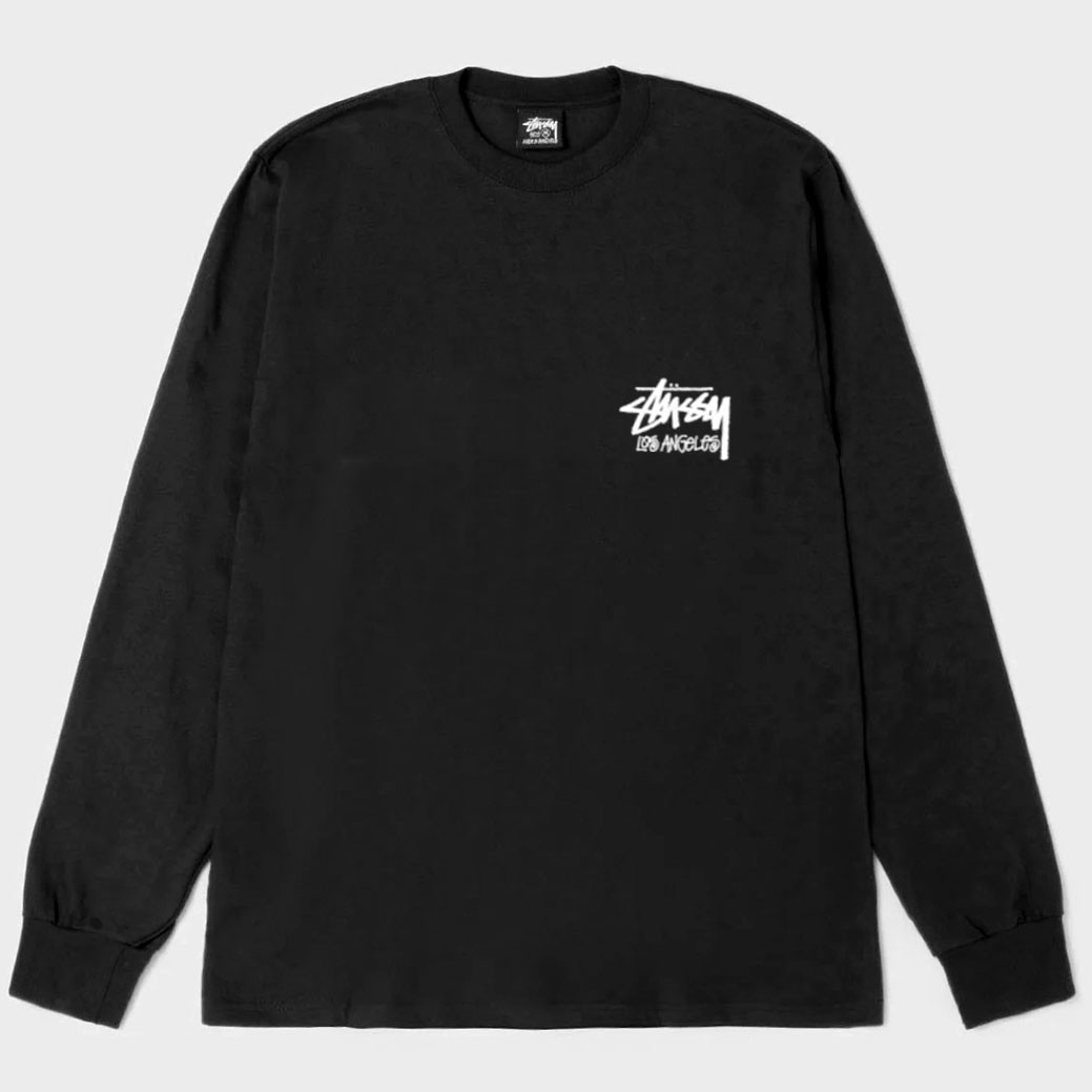 Stussy Stock Los Angeles LS Tee Black