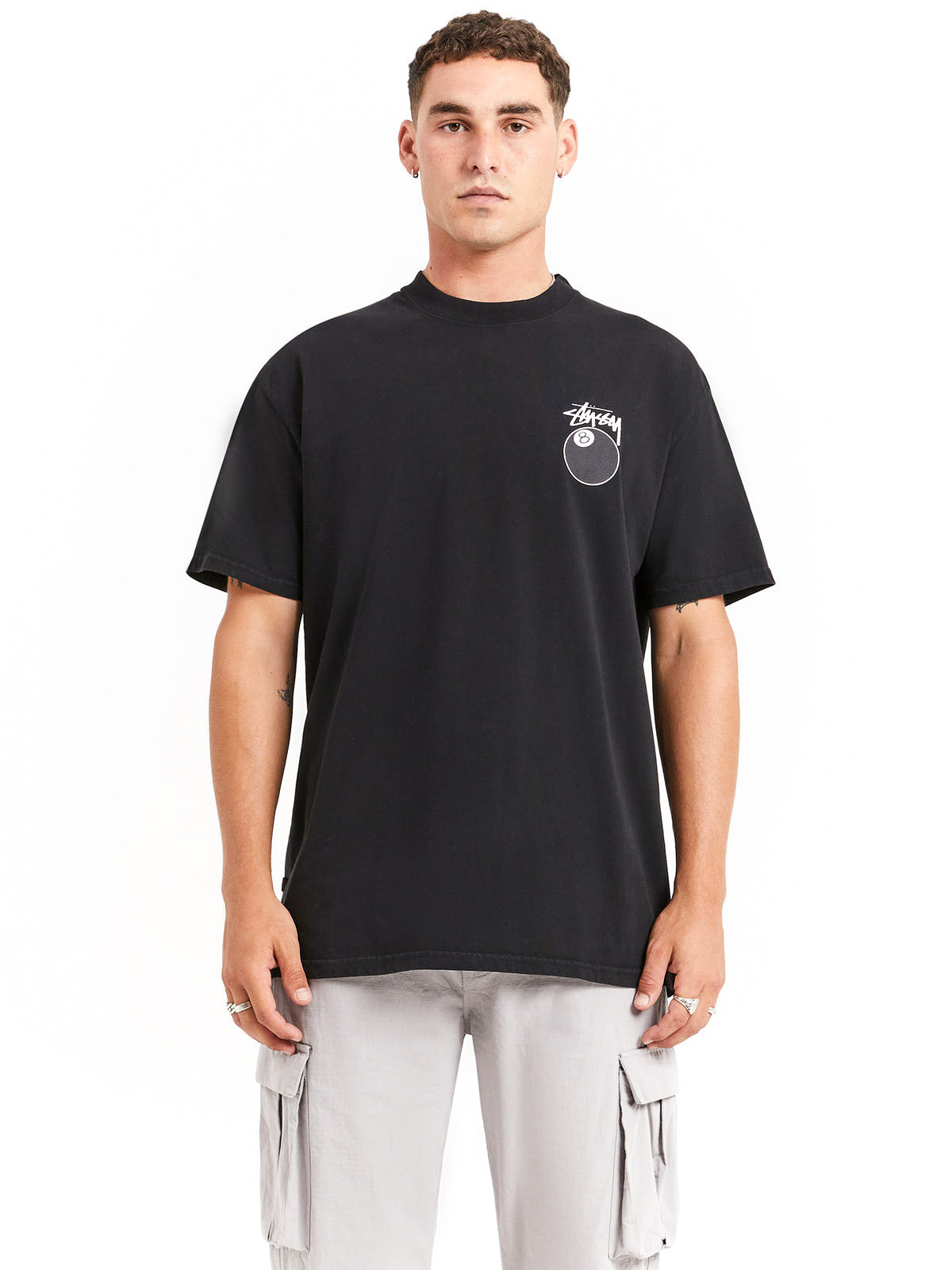 Stussy 8 Ball Heavyweight Tee Pigment Dyed Black