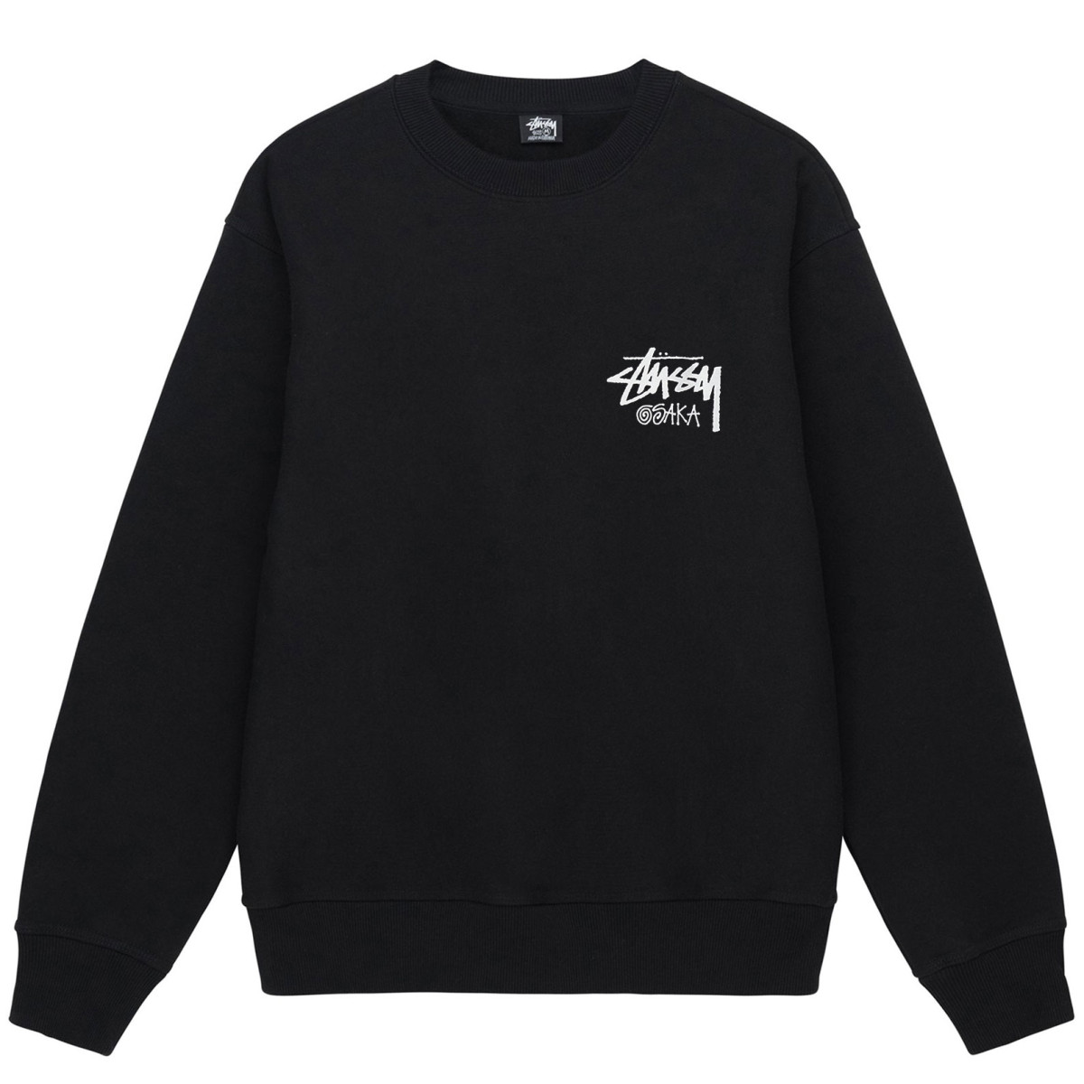 Stussy Stock Osaka Crew Black