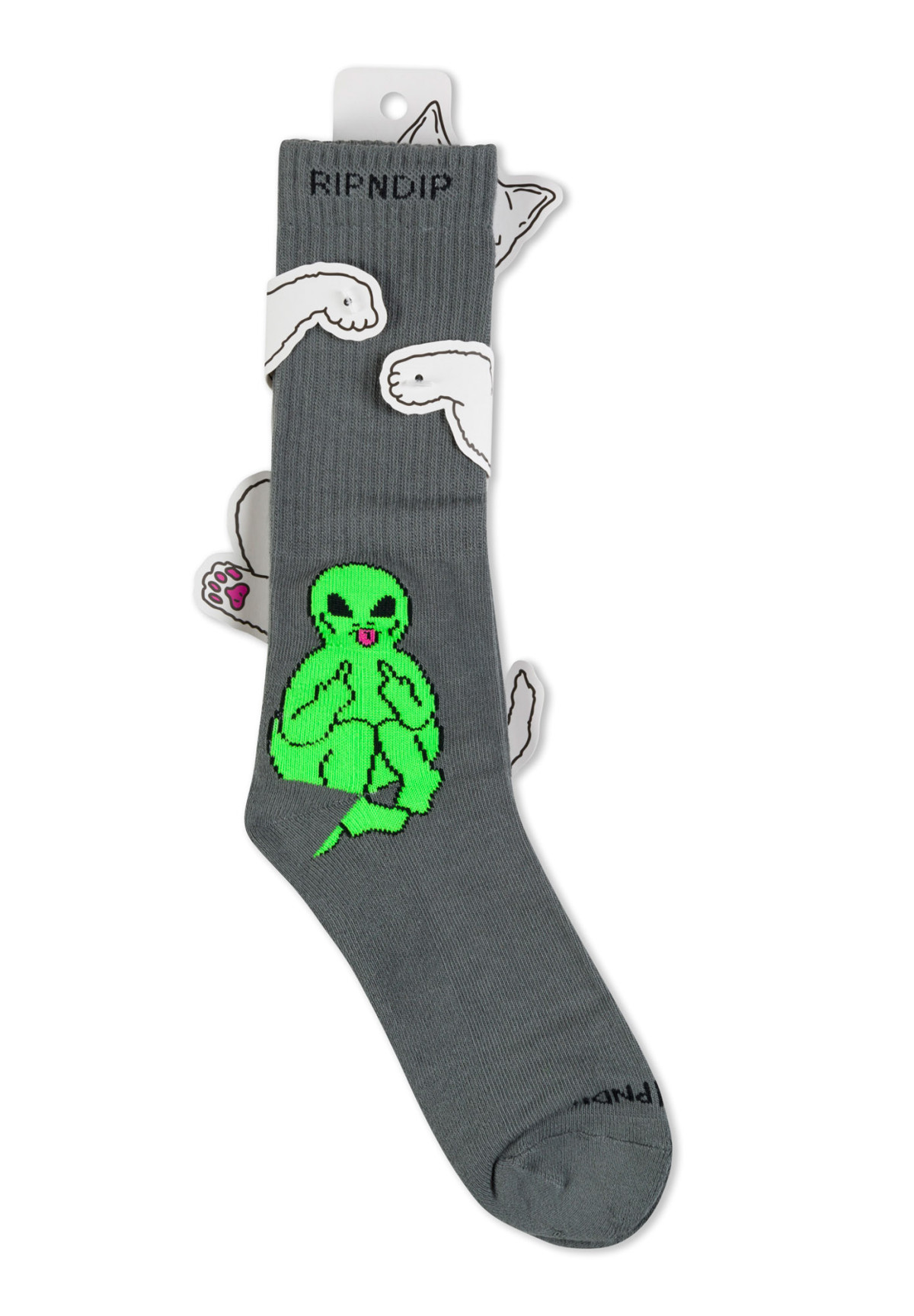 Skarpetki RipNDip Lord Alien Socks Charcoal