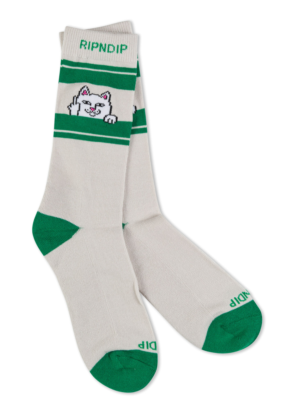 Skarpetki RipNDip Peeking Nermal Socks Grey/Green