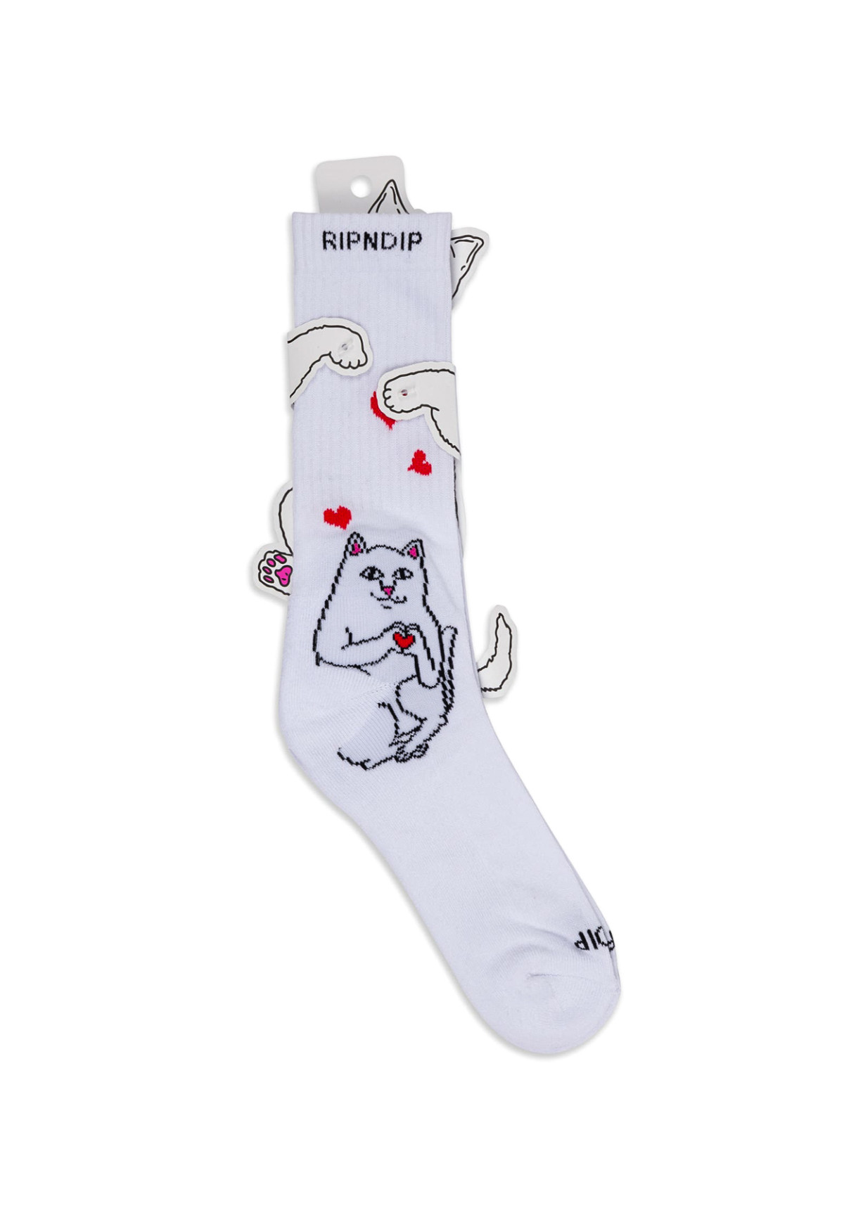 Skarpetki RipNDip Nermal Loves Socks White