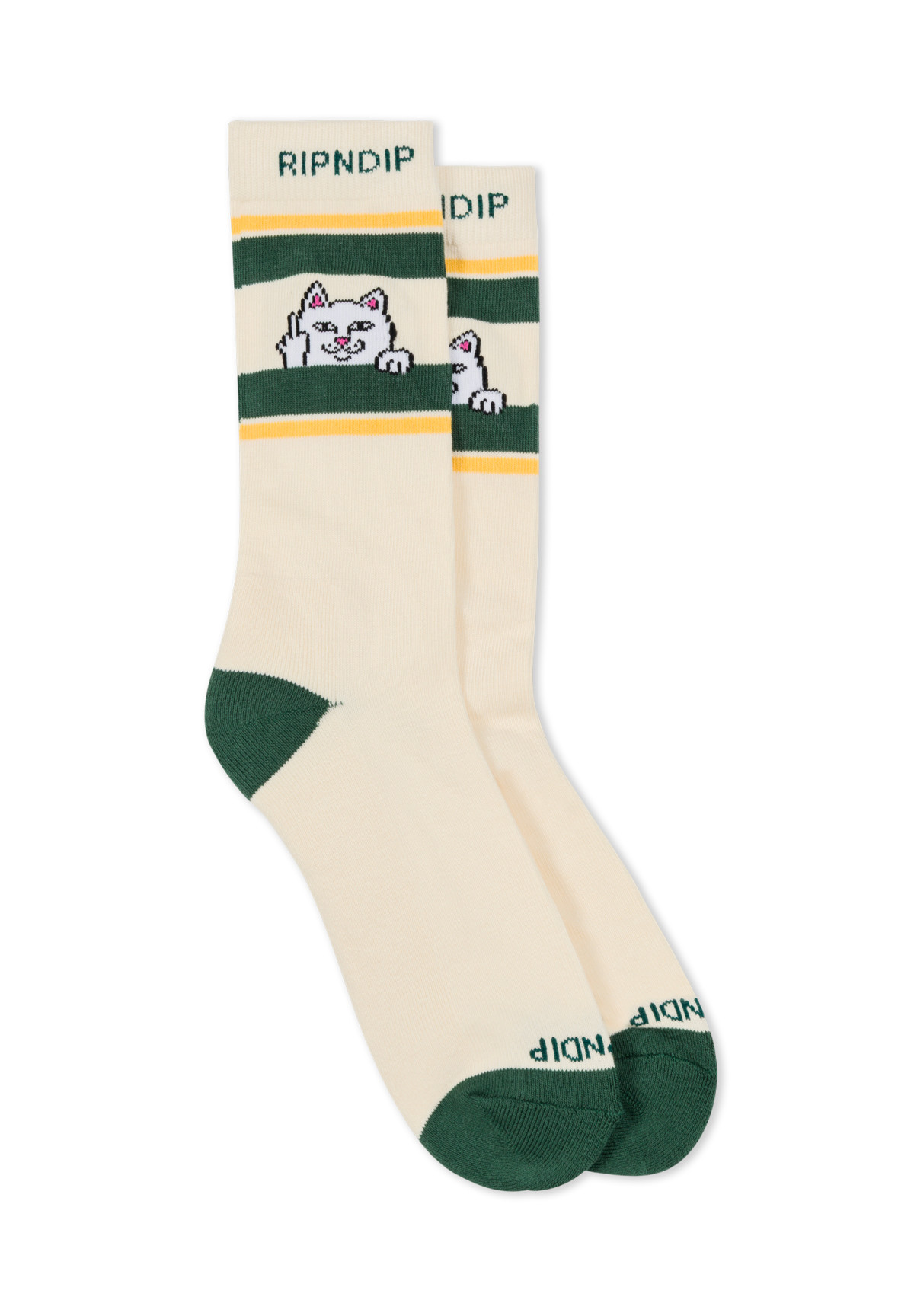 Skarpetki RipNDip Peeking Nermal Socks Bone/Forest