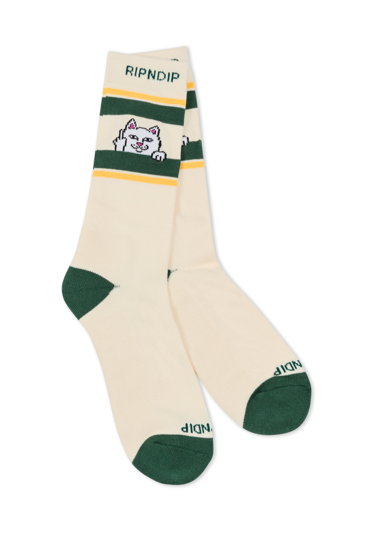 Skarpetki RipNDip Peeking Nermal Socks Bone/Forest