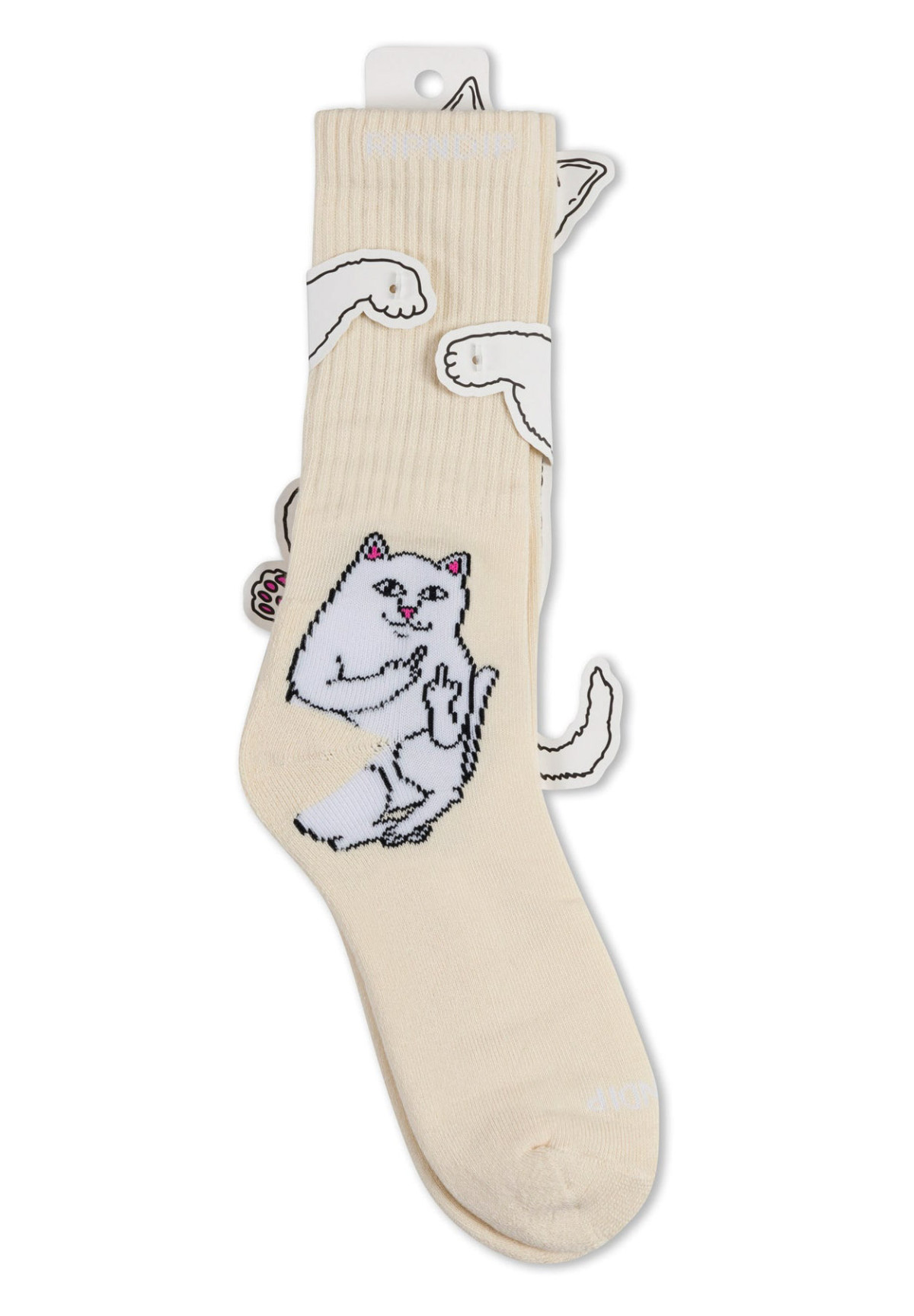 Skarpetki RipNDip Lord Nermal Socks Oﬀ White
