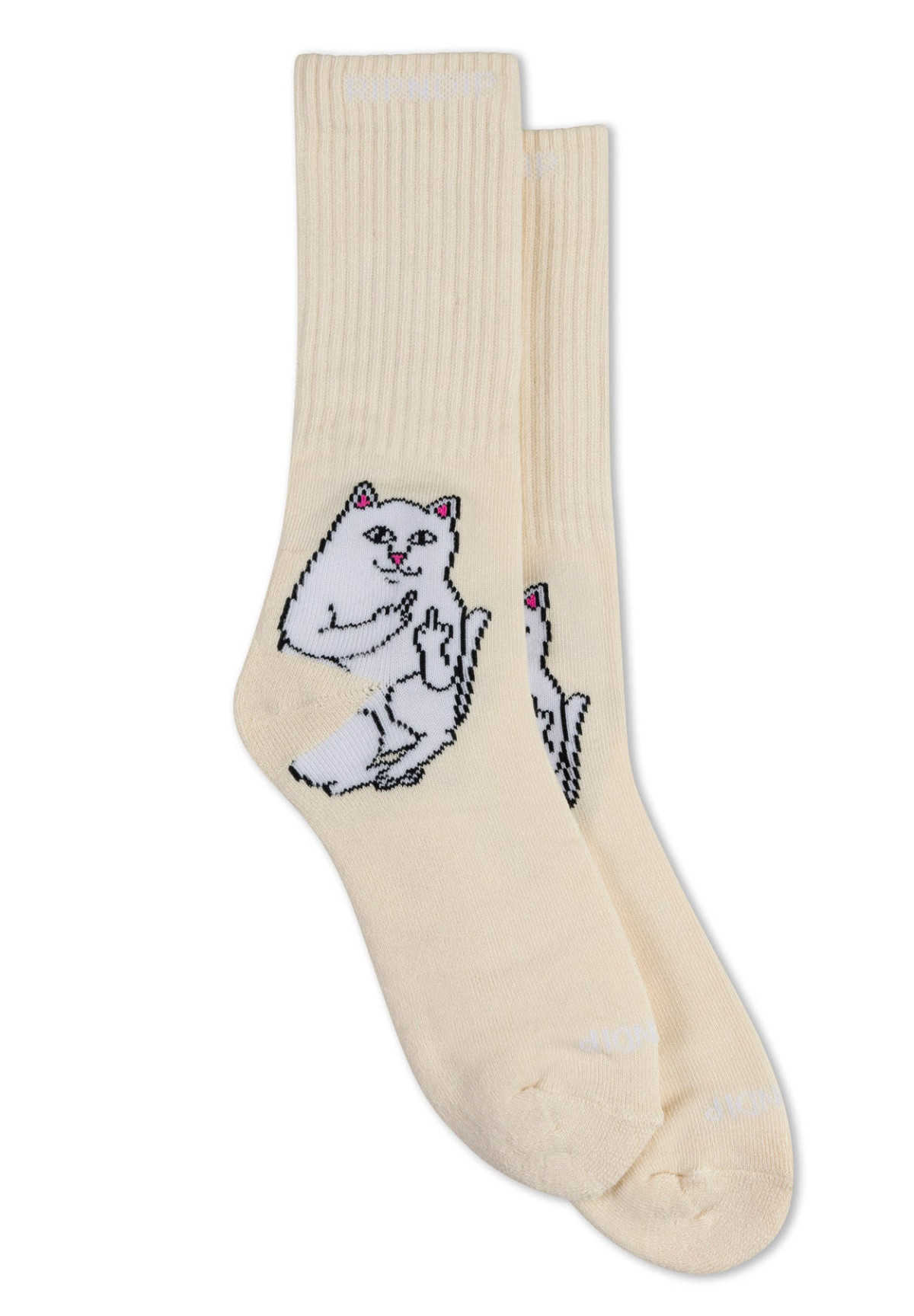 Skarpetki RipNDip Lord Nermal Socks Oﬀ White
