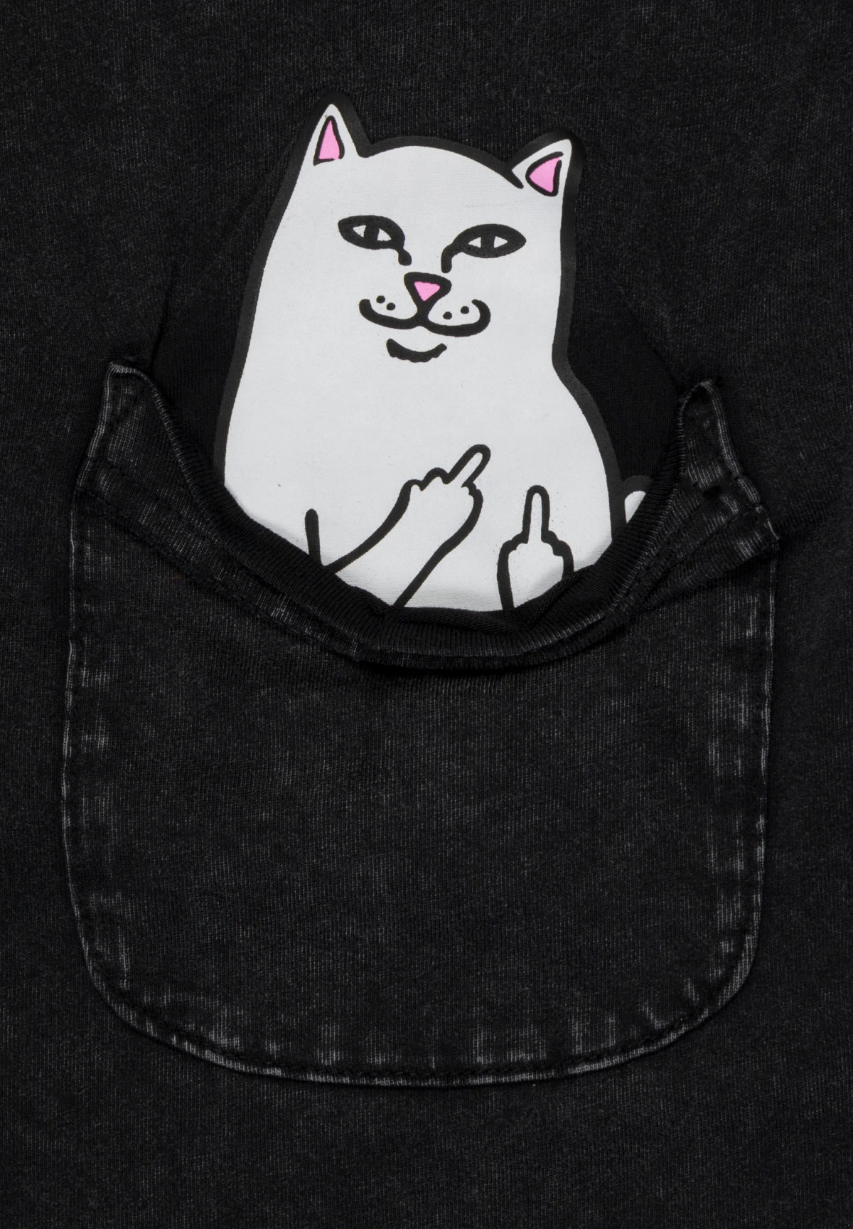 RipNDip Lord Nermal Pocket Tee Black Vintage Wash